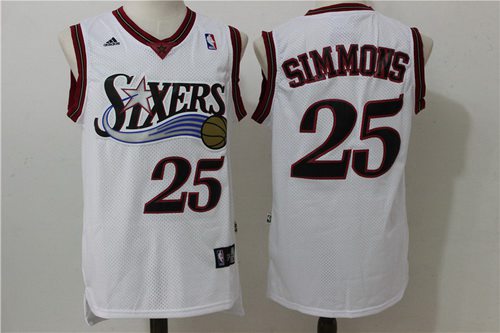 Ben Simmons Philadelphia 76ers white Retro jersey