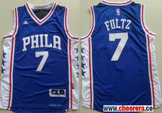 Markelle Fultz Philadelphia 76ers blue jersey