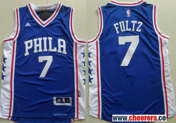 Markelle Fultz Philadelphia 76ers blue jersey