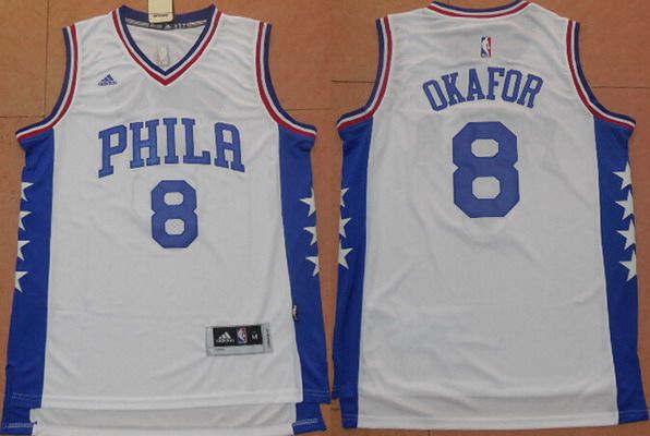 Jahlil Okafor Revolution Philadelphia 76ers white jersey