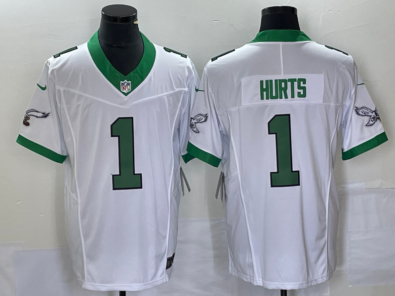 Jalen Hurts Philadelphia Eagles white FUSE jersey