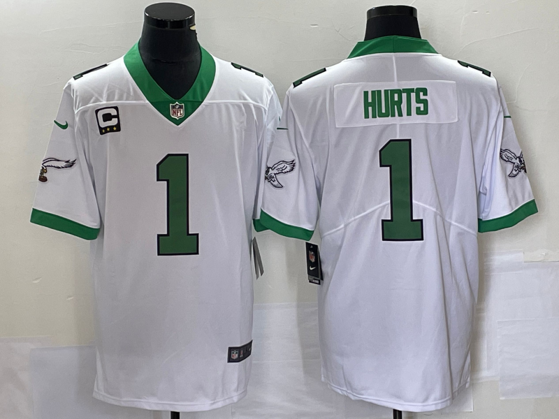 Jalen Hurts Philadelphia Eagles white jersey