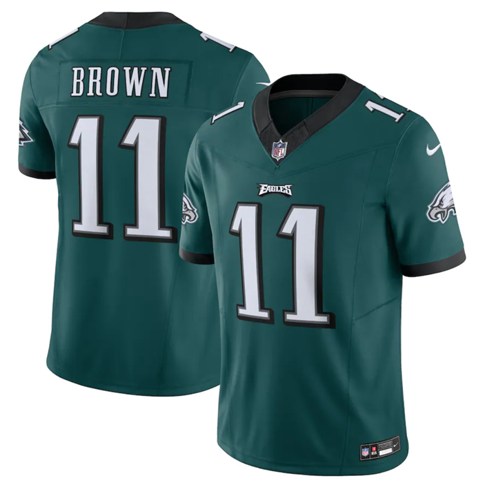 A.J. Brown Philadelphia Eagles green Vapor jersey