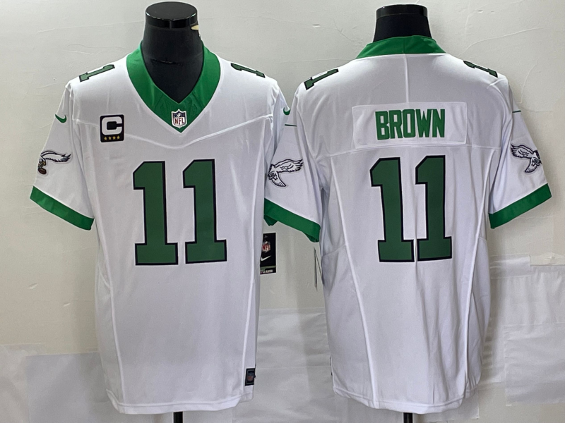 AJ Brown Philadelphia Eagles white Vapor jersey