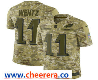 Carson Wentz Philadelphia Eagles camo Salute To Service jersey