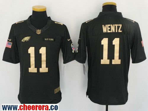 Carson Wentz Philadelphia Eagles anthracite Salute To Service jersey