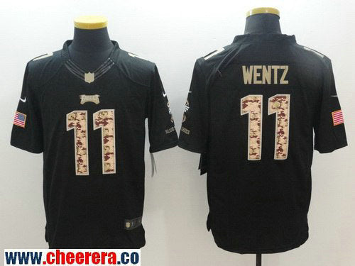 Carson Wentz Philadelphia Eagles black Salute To Service jersey