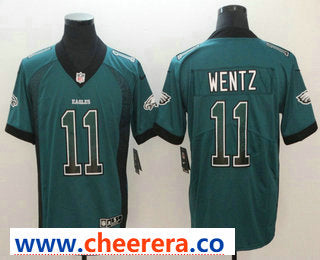 Carson Wentz Philadelphia Eagles green Color Rush jersey