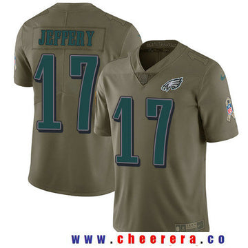 Alshon Jeffery Philadelphia Eagles olive Salute To Service jersey