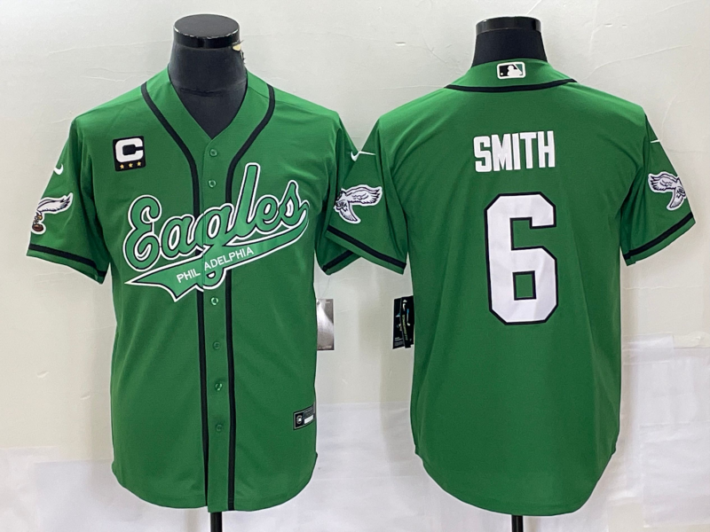 DeVonta Smith Philadelphia Eagles green jersey