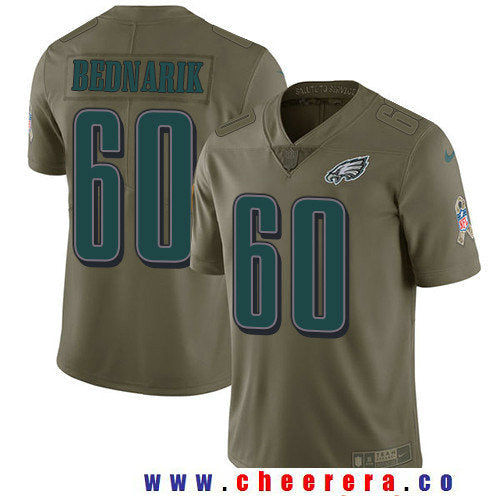 Chuck Bednarik Philadelphia Eagles olive Salute To Service jersey