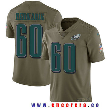 Chuck Bednarik Philadelphia Eagles olive Salute To Service jersey