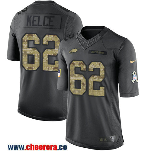 Jason Kelce Philadelphia Eagles black Salute To Service jersey