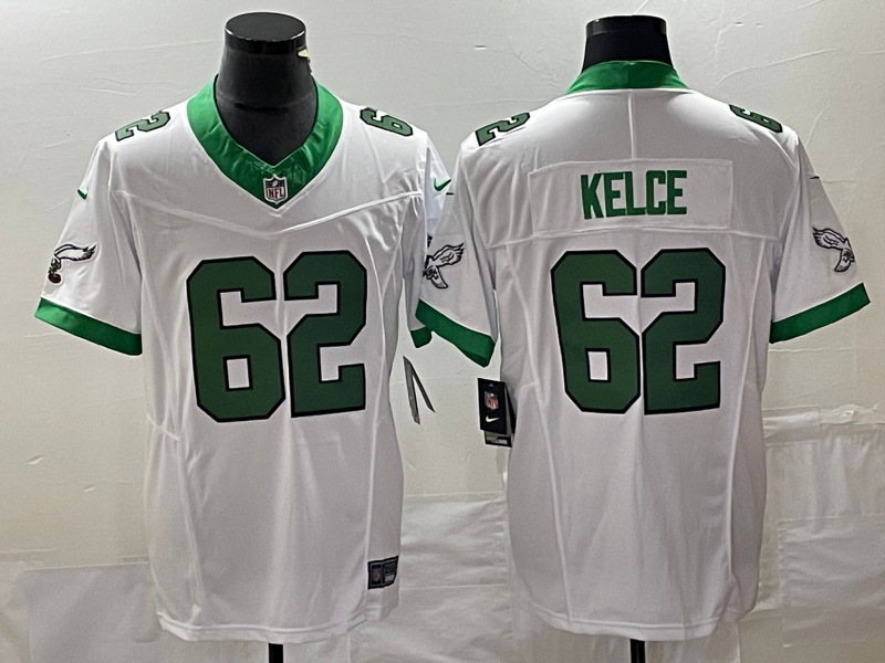 Jason Kelce Philadelphia Eagles white Vapor jersey