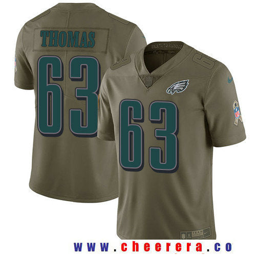 Dallas Thomas Philadelphia Eagles olive Salute To Service jersey
