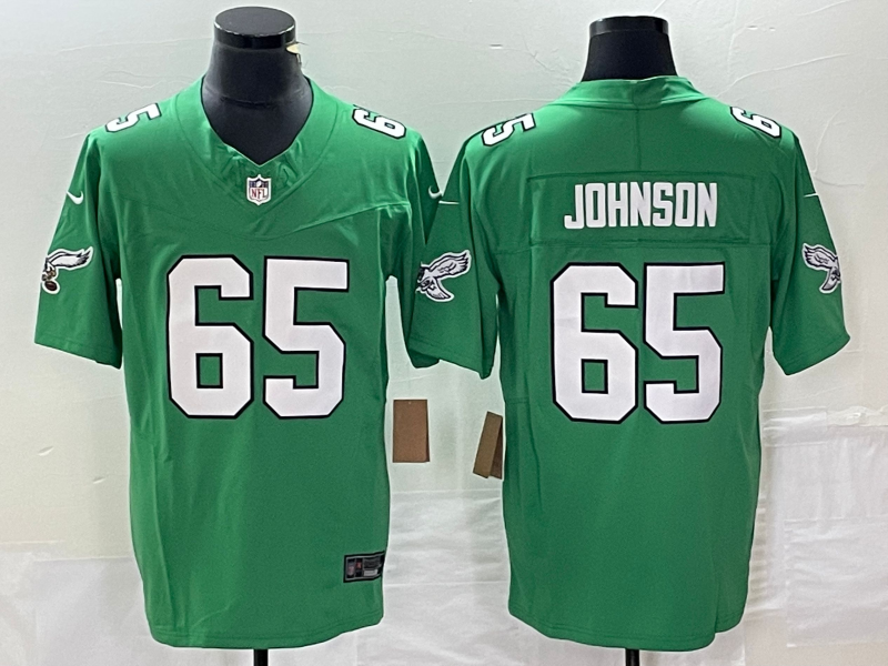 Lane Johnson Philadelphia Eagles green FUSE jersey