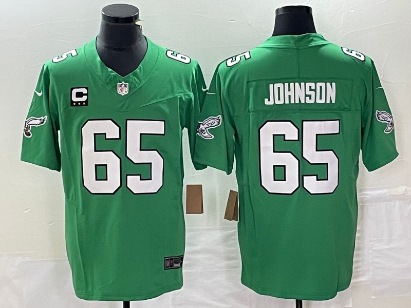 Lane Johnson Philadelphia Eagles green FUSE jersey