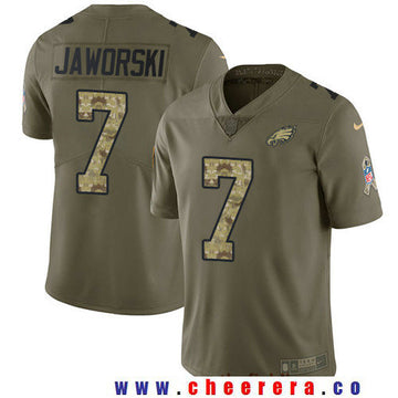 Ron Jaworski Philadelphia Eagles olive Salute To Service jersey