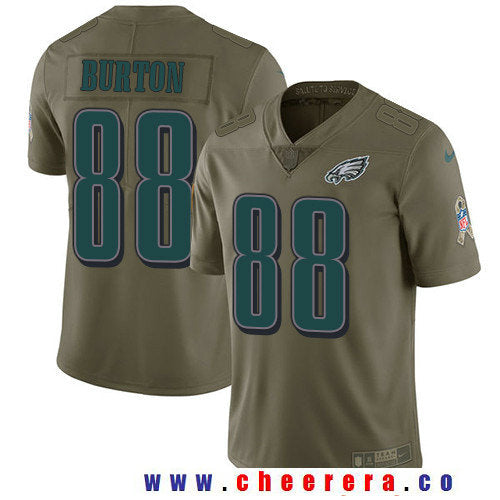 Trey Burton Philadelphia Eagles olive Salute To Service jersey