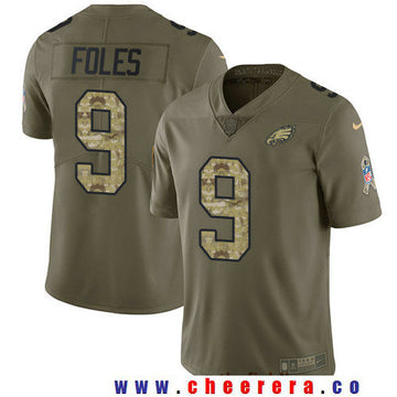 Nick Foles Philadelphia Eagles olive Salute To Service jersey