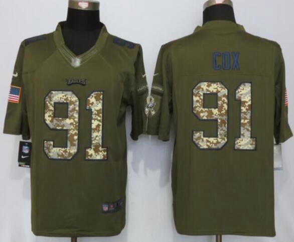 Fletcher Cox Philadelphia Eagles green Salute To Service jersey