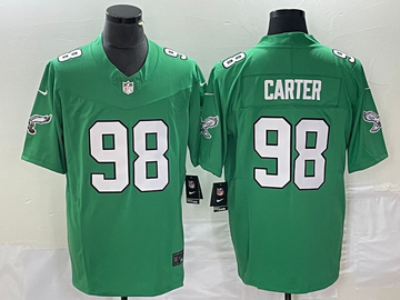 Jalen Carter Philadelphia Eagles green Vapor jersey