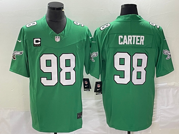 Jalen Carter Philadelphia Eagles green Vapor jersey