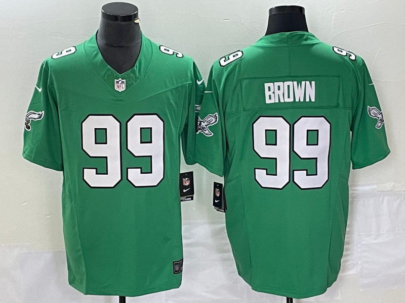 Jerome Brown Philadelphia Eagles green Vapor jersey