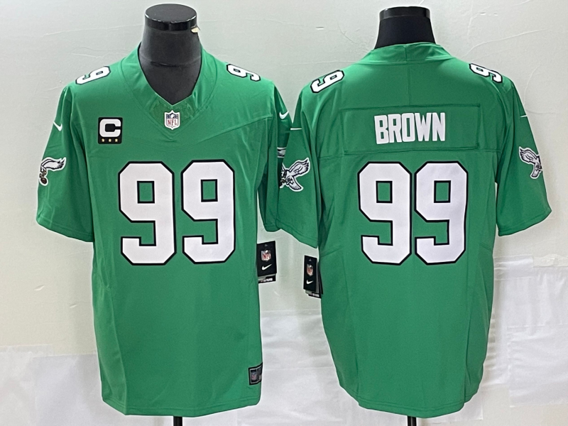 Jerome Brown Philadelphia Eagles green Vapor jersey