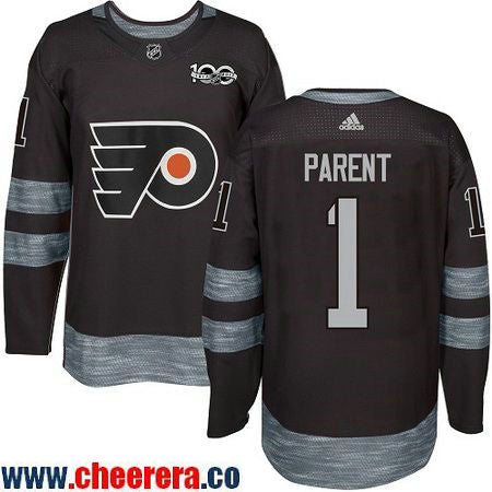 Bernie Parent Philadelphia Flyers black jersey