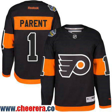 Bernie Parent Philadelphia Flyers black Stadium Series jersey