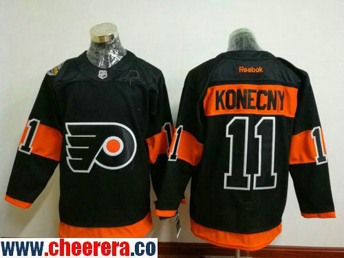 Travis Konecny Philadelphia Flyers black Stadium Series jersey