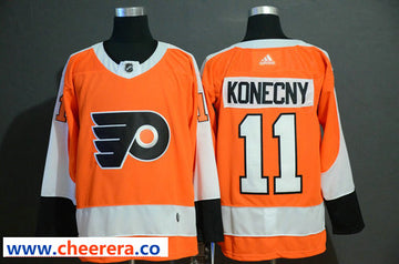 Travis Konecny Philadelphia Flyers orange jersey