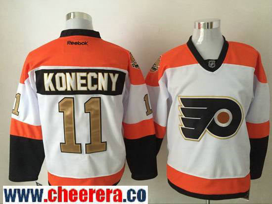 Travis Konecny Philadelphia Flyers white jersey