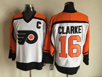 Bobby Clarke Philadelphia Flyers white Throwback jersey