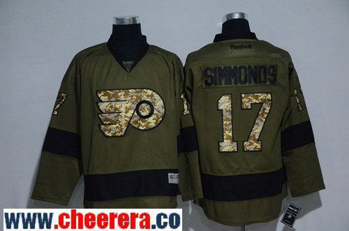 Wayne Simmonds Philadelphia Flyers green Salute To Service jersey