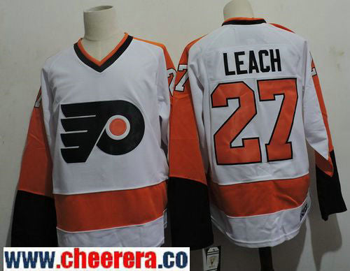 Reggie Leach Philadelphia Flyers white Throwback jersey