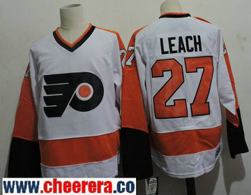Reggie Leach Philadelphia Flyers white Throwback jersey