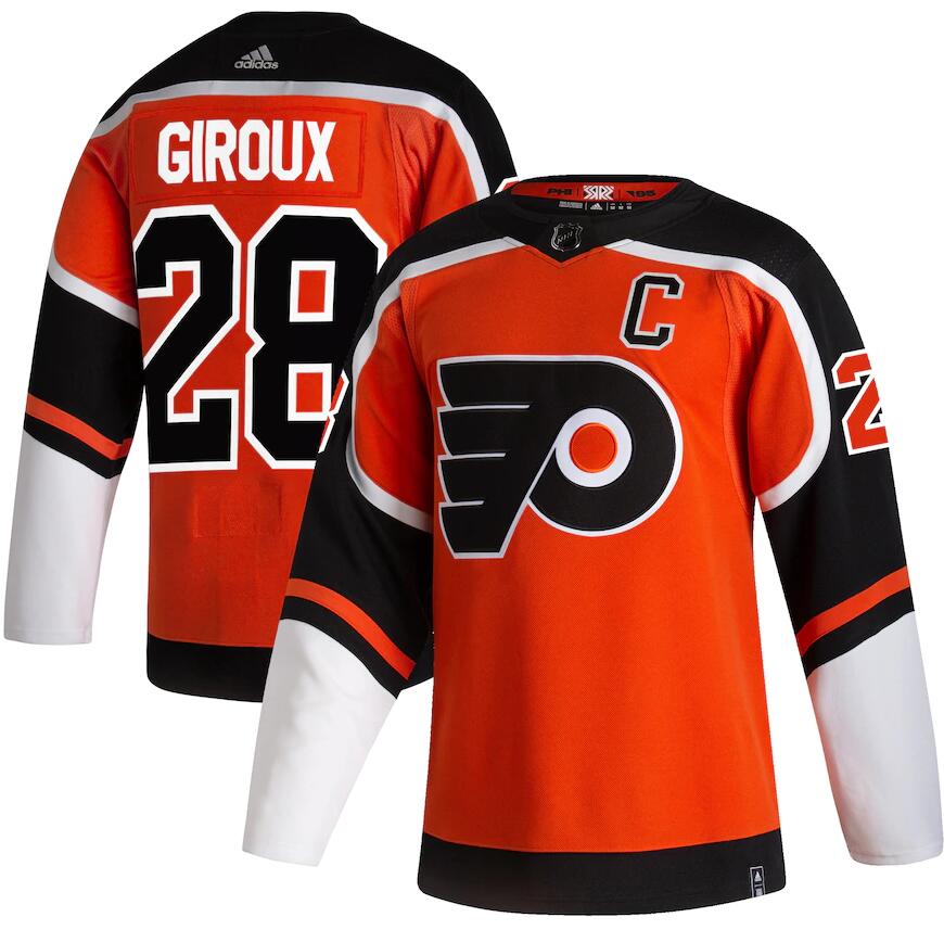 Claude Giroux Philadelphia Flyers orange Reverse Retro jersey