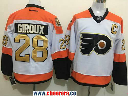 Claude Giroux Philadelphia Flyers white jersey