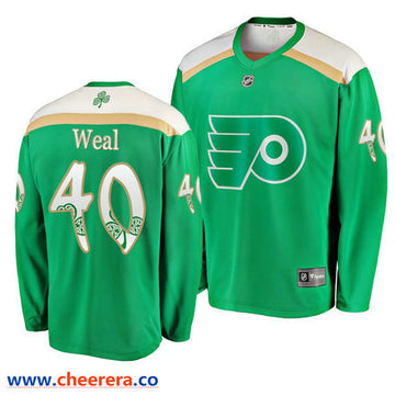 Jordan Weal Philadelphia Flyers green jersey