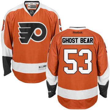 Ghost Bear Nickname Reebok Philadelphia Flyers orange Home jersey