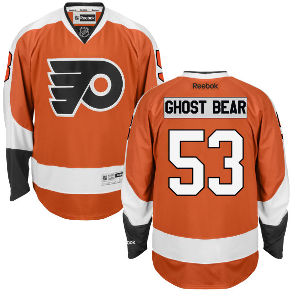 Ghost Bear Nickname Reebok Philadelphia Flyers orange Home jersey