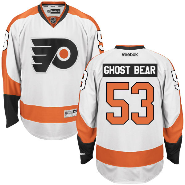 Ghost Bear Nickname Reebok Philadelphia Flyers white Away jersey