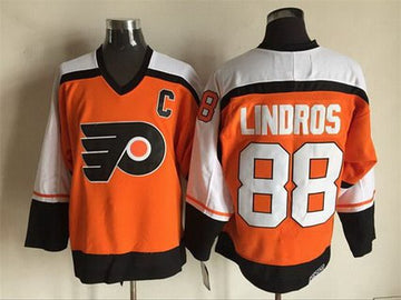 Eric Lindros Philadelphia Flyers orange Throwback jersey