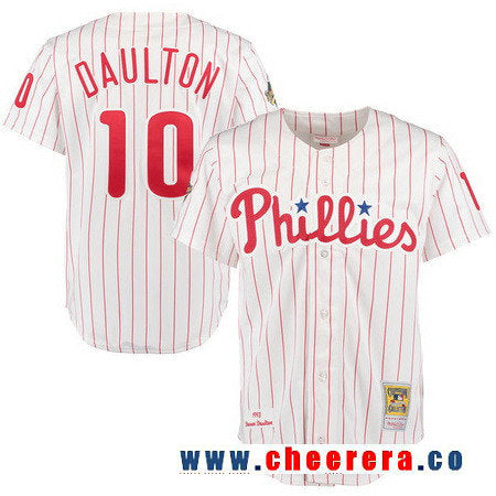 Darren Daulton Philadelphia Phillies white Cooperstown jersey