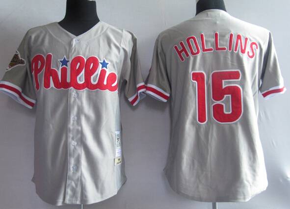 Dave Hollins Philadelphia Phillies gray Throwback jersey