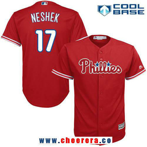Pat Neshek Philadelphia Phillies red Alternate jersey
