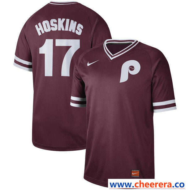Rhys Hoskins Philadelphia Phillies maroon Legend jersey
