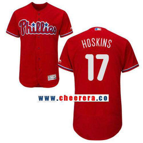Rhys Hoskins Philadelphia Phillies red jersey